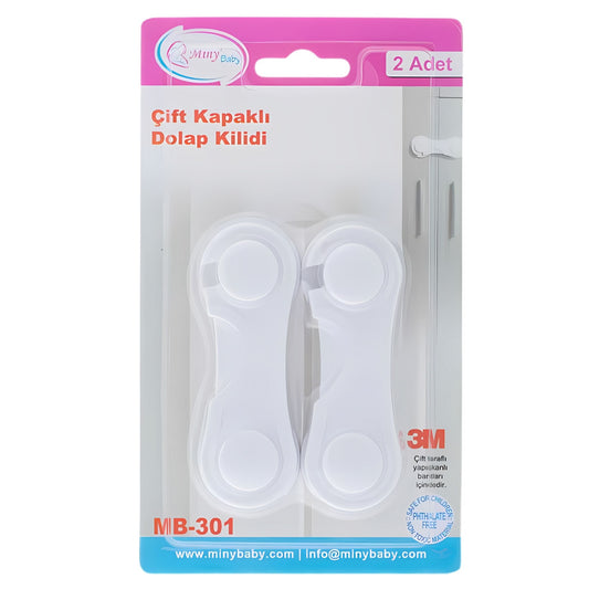 Miny Baby Kapak Dolap Kilidi 2’li Beyaz