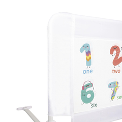 Miny Baby Portatif Yatak Bariyeri İngilizce Rakamlı Beyaz