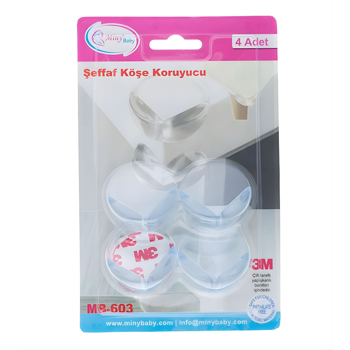 Miny Baby Şeffaf Köşe Koruyucu 4'lü