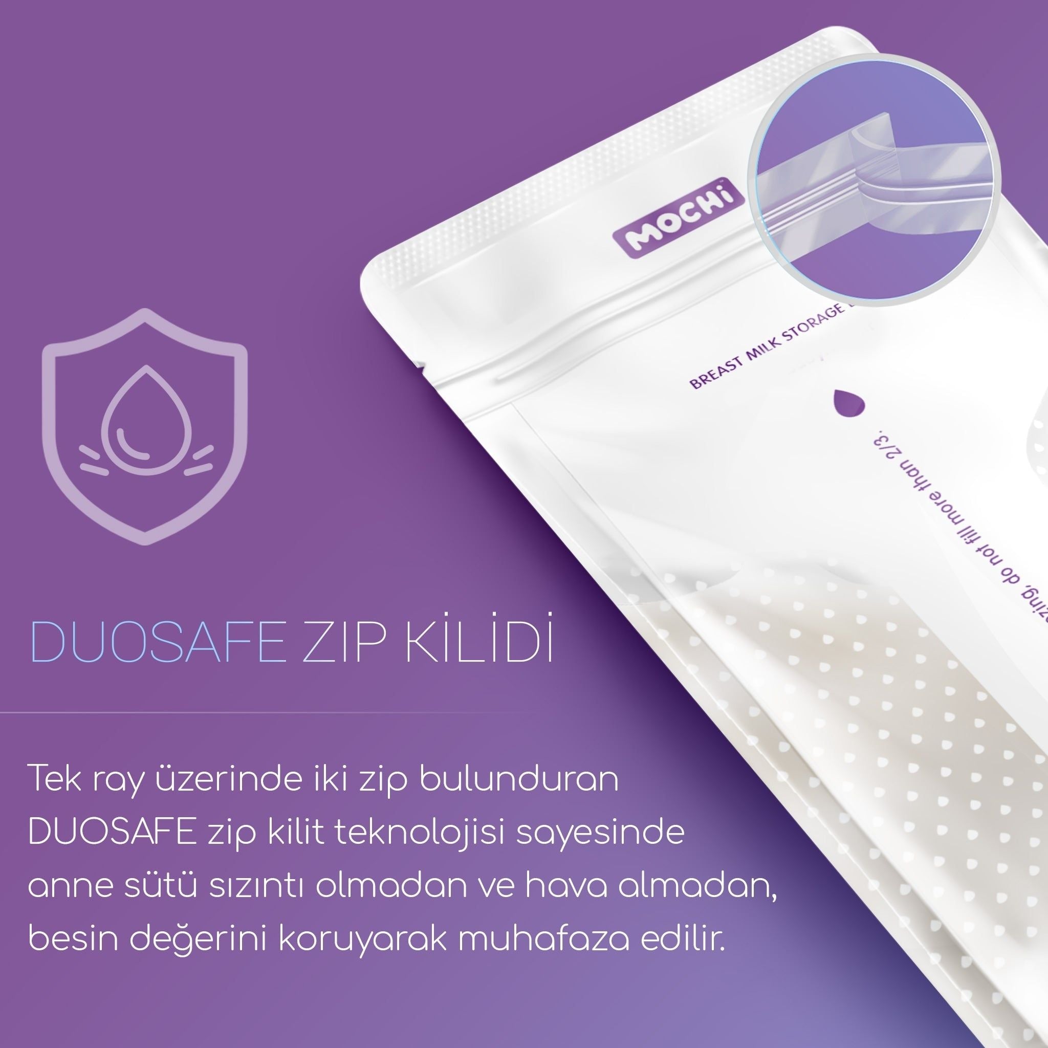 Mochi Anne Sütü Saklama Poşeti 25’li (200 ml)