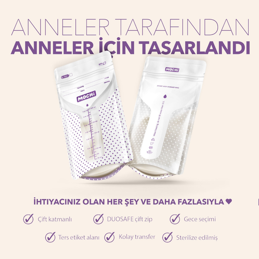 Mochi Anne Sütü Saklama Poşeti 50'li