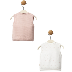 Moi Noi 2'li Yelek Pudra Girls