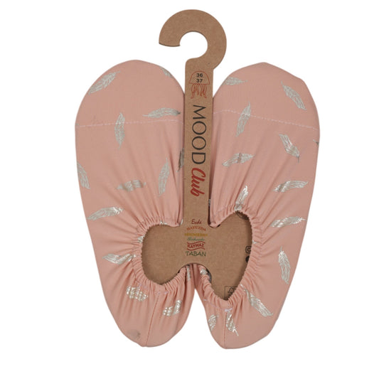 Mood Club Pembe Çiçek Deniz Ayakkabısı ve Kaydırmaz Havuz Patiği