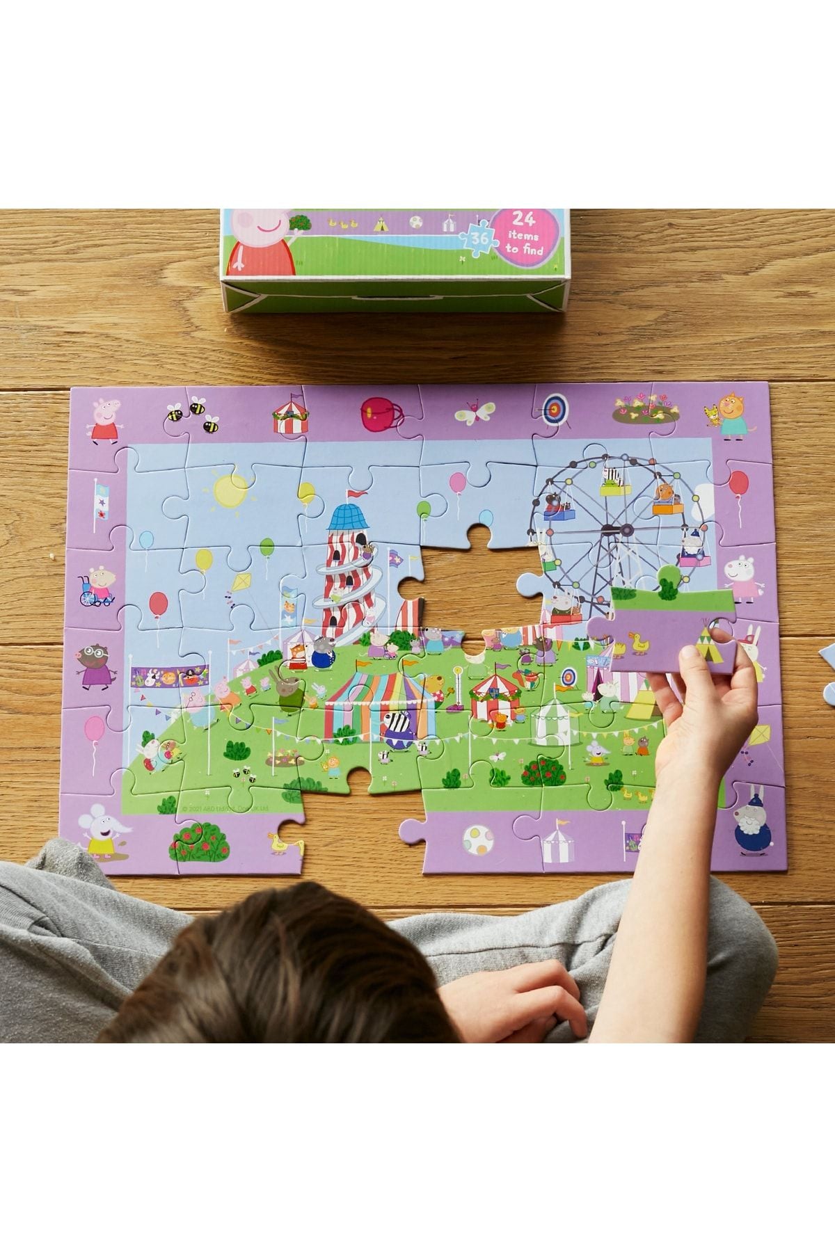 Moritoys Peppa Pig Look & Find Puzzle: Children's Festival 36 Parça Yapboz ve Gözlem Oyunu