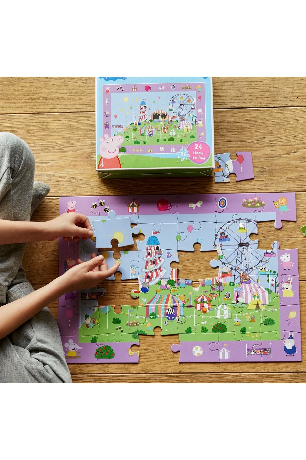 Moritoys Peppa Pig Look & Find Puzzle: Children's Festival 36 Parça Yapboz ve Gözlem Oyunu