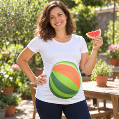 Mummy's Baby Karpuz Desenli Hamile Tshirt