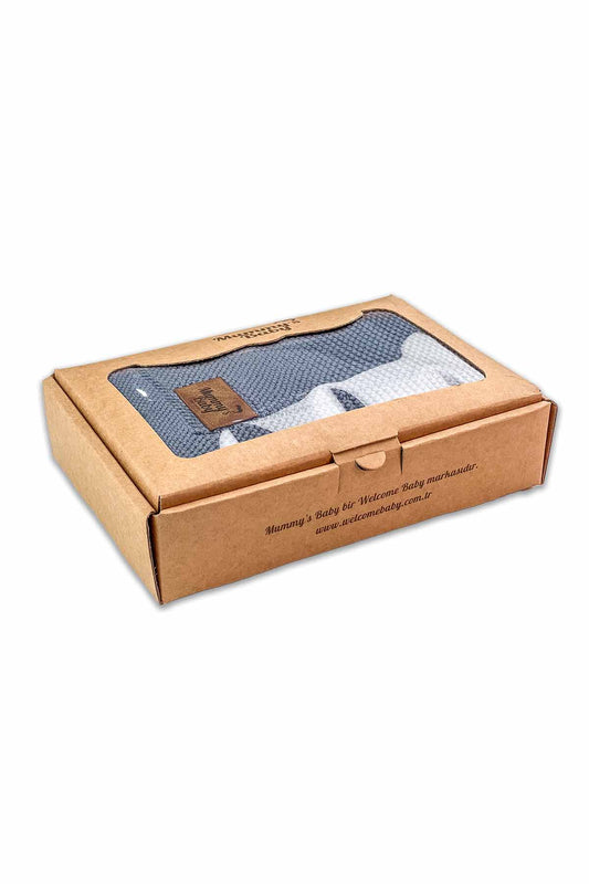 Mummy’s Baby Organik Pamuk Battaniye 80x100 Mavi