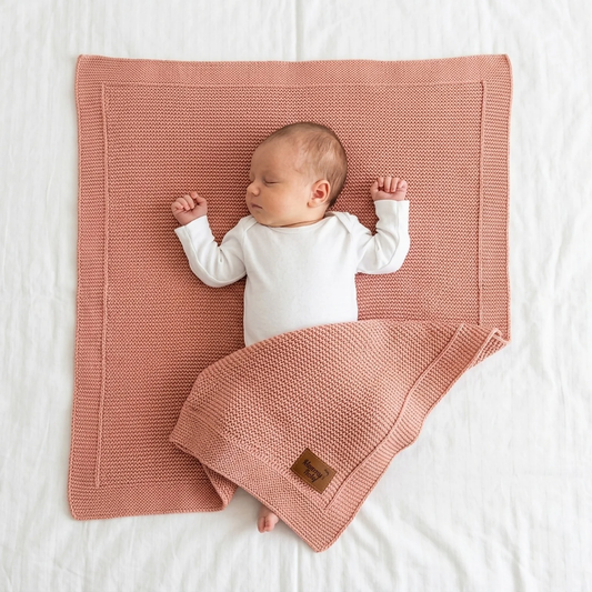 Mummy's Baby Organik Pamuk Battaniye 80*100 Pembe