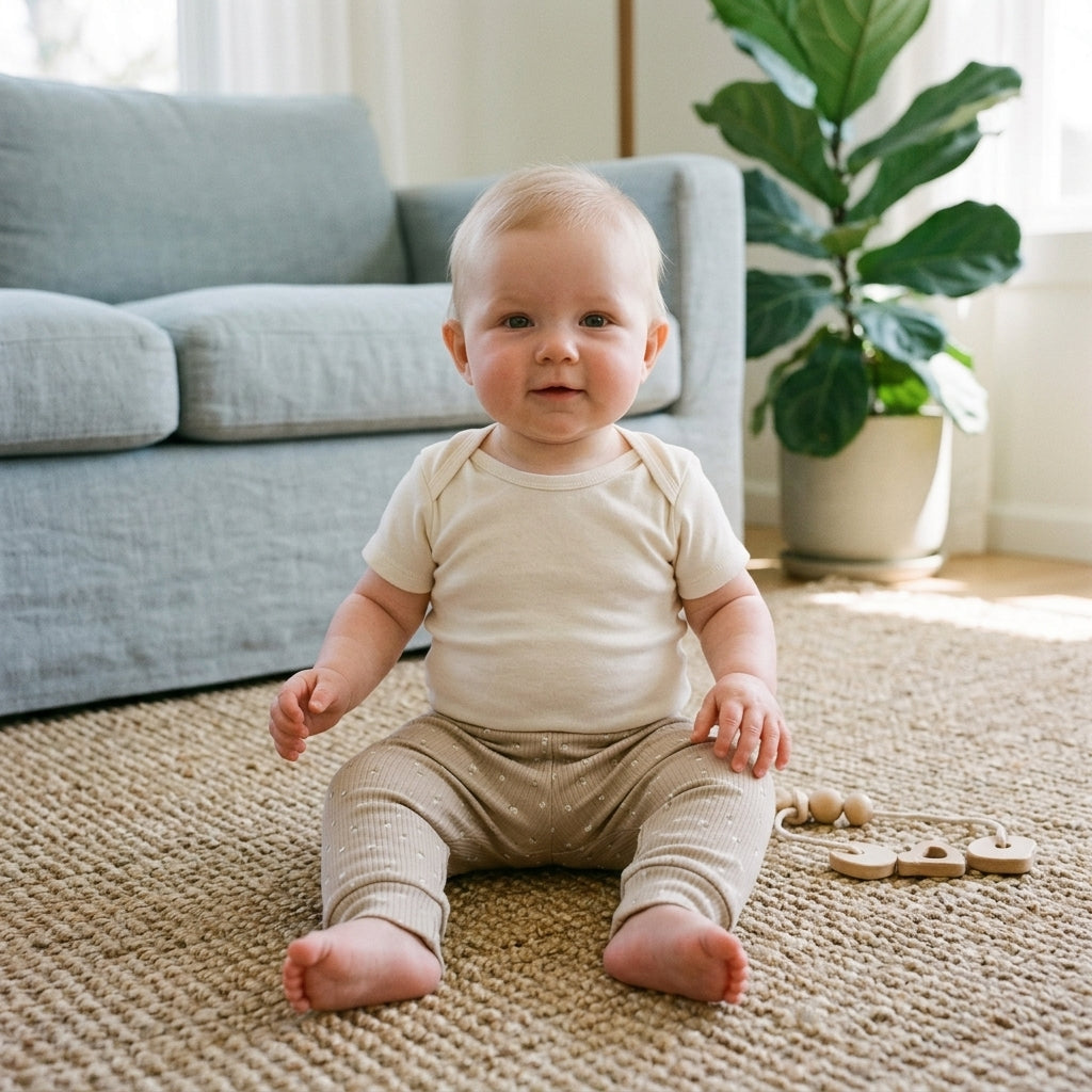 Mummy's Baby Raporlu Çiçekli Patiksiz Alt Bej