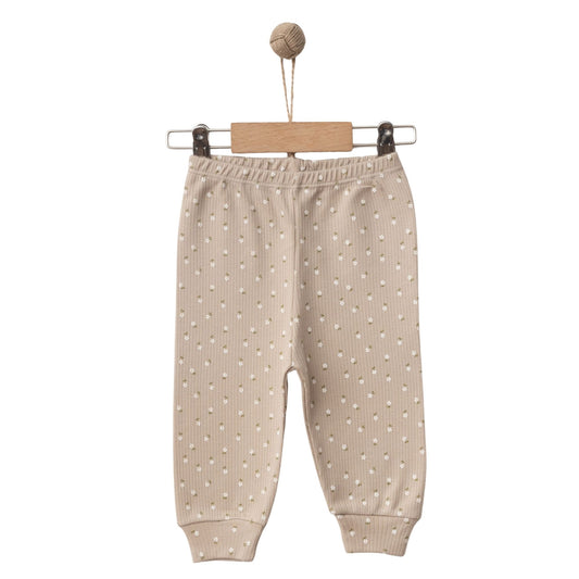 Mummy's Baby Raporlu Çiçekli Patiksiz Alt Bej