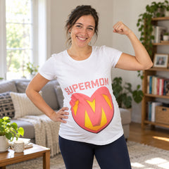Mummy's Baby Süpermom Desenli Hamile Tshirt