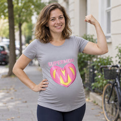 Mummy's Baby Süpermom Desenli Hamile Tshirt