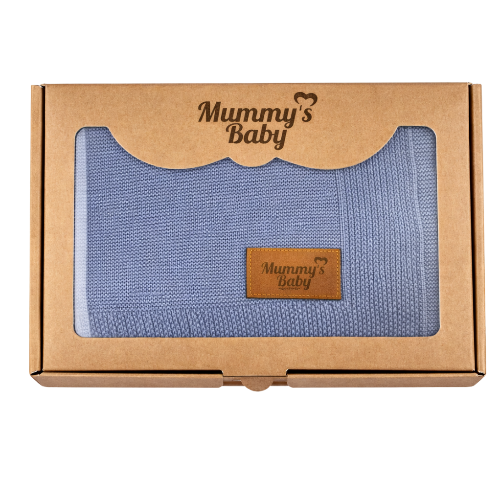 Mummy's Baby Tencel Örgü Bebek Battaniyesi 80*100 Gri