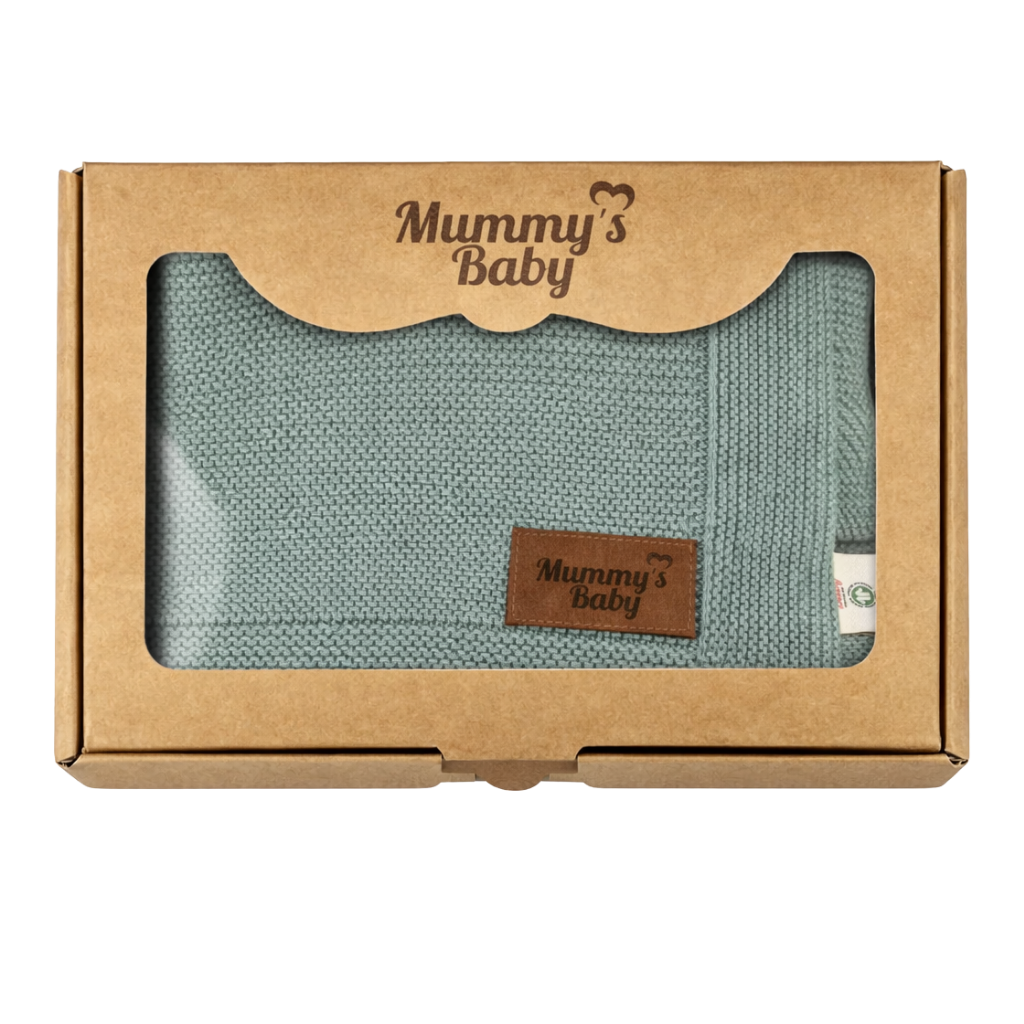 Mummy’s Baby Tencel Örgü Bebek Battaniyesi 80x100 Yeşil