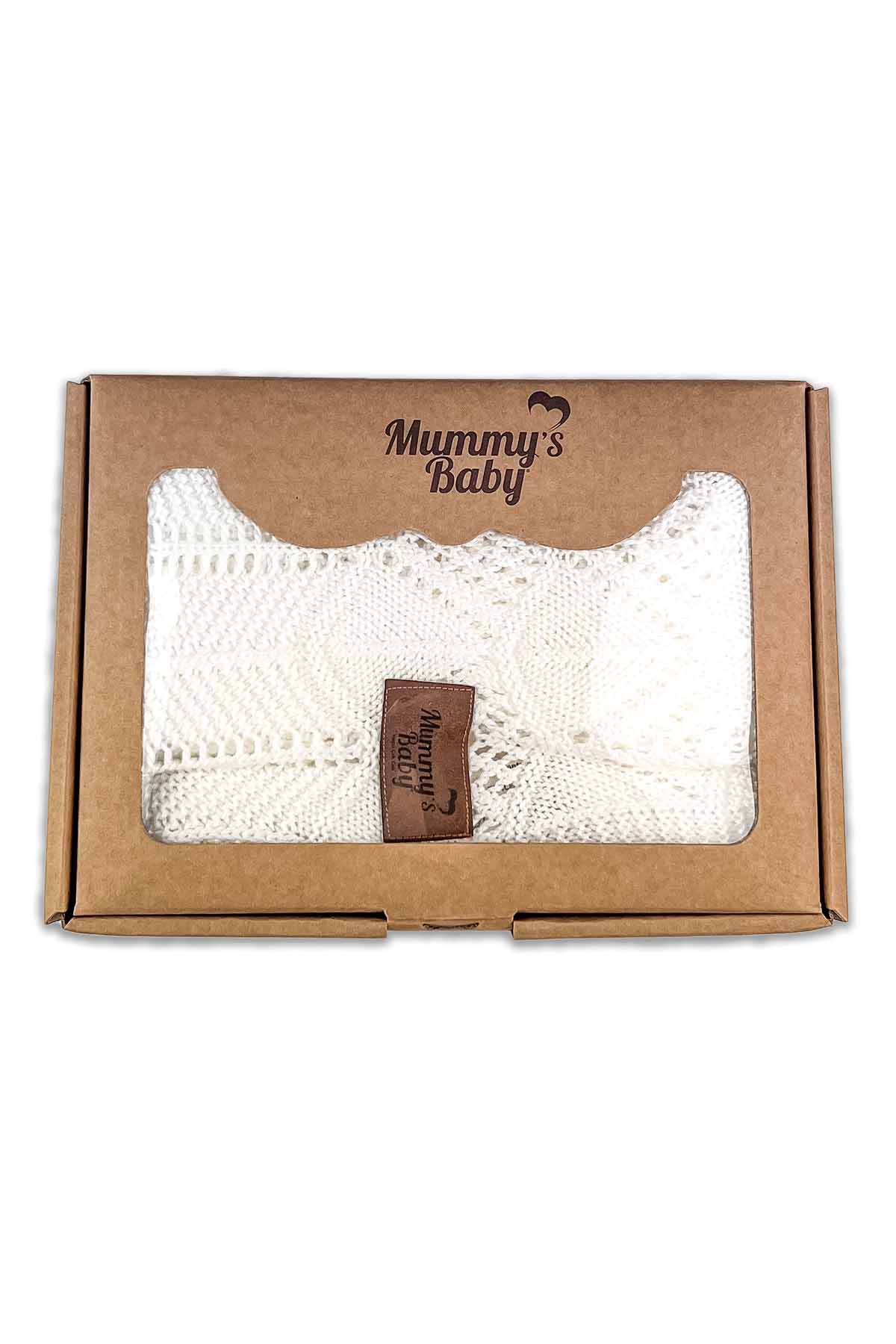 Mummy's Baby Tencel Örgü Dantel Desen Bebek Battaniyesi 80*100