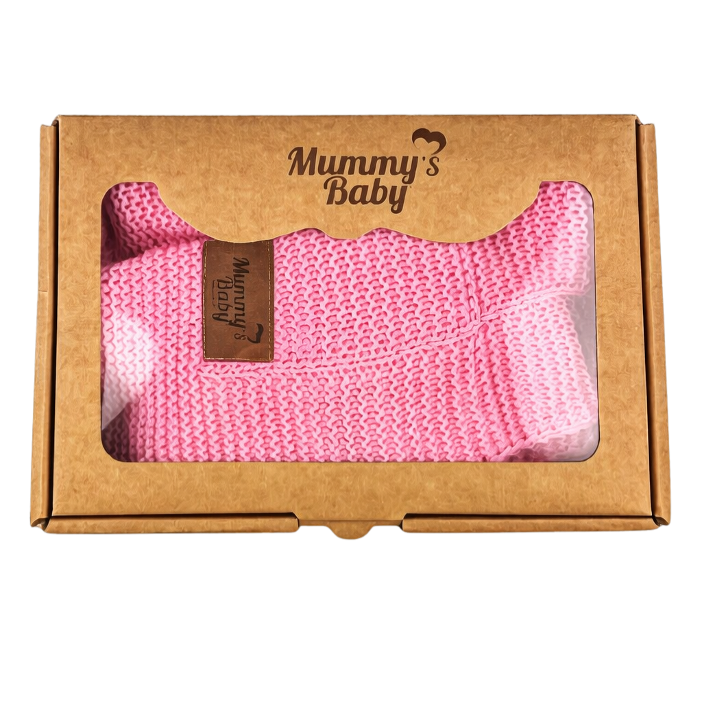 Mummy's Baby Triko Örgü Bebek Battaniyesi 80*100 Pembe