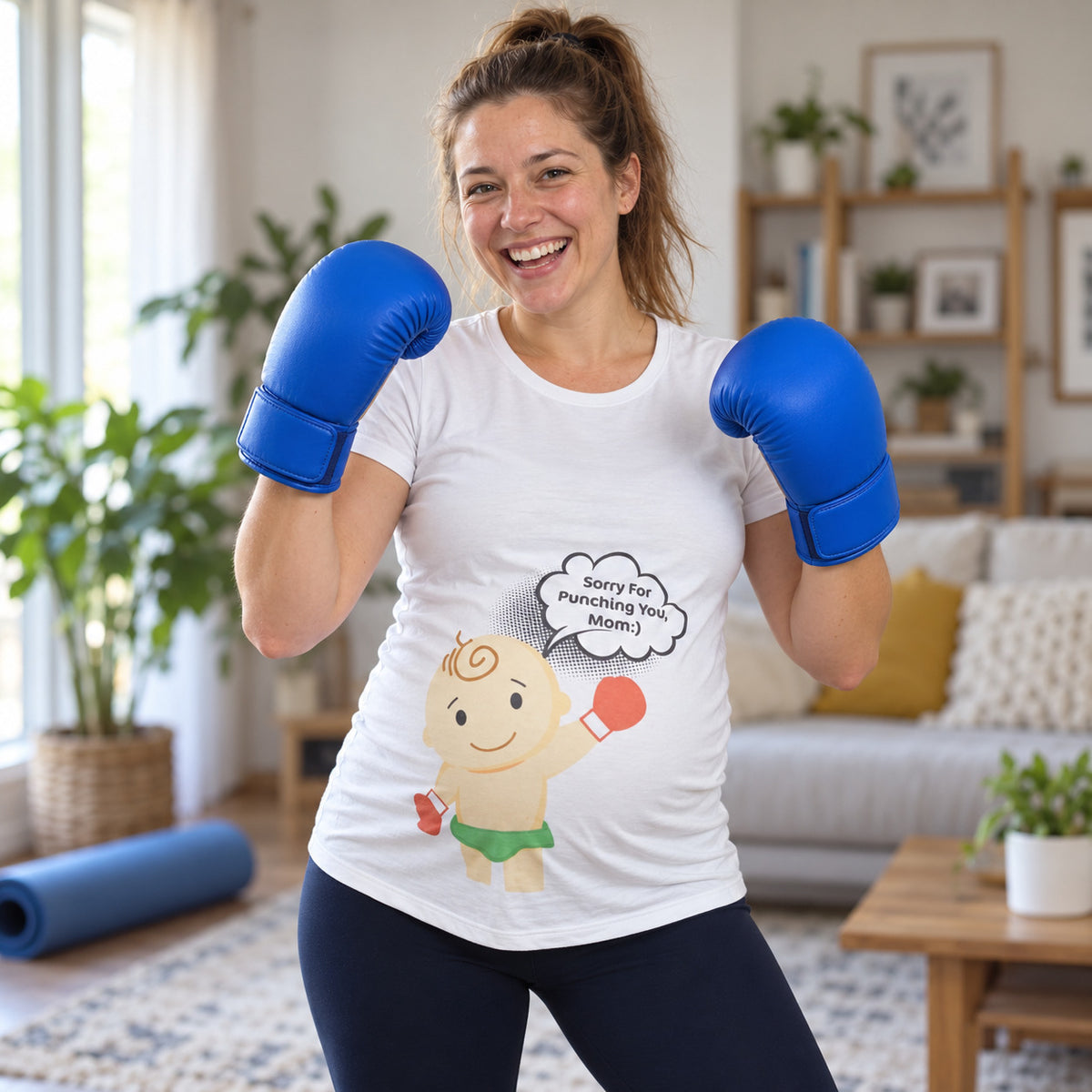 Mummy's Baby My Punch Desenli Hamile Tshirt