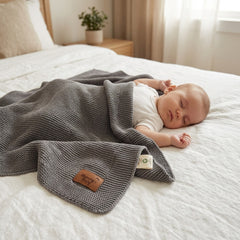 Mummy's Baby Organik Pamuk Battaniye 80x100 Gri