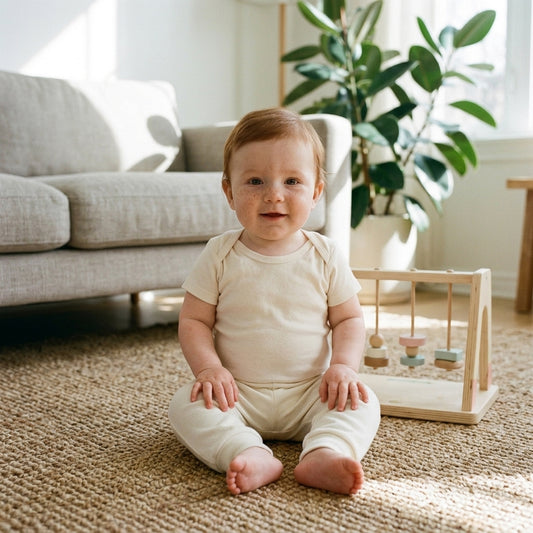 Mummy's Baby Patiksiz Alt Ekru Bebek Üzerinde - Welcome Baby