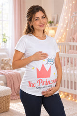 Mummy's Baby Princess Desenli Hamile Tshirt - Welcome Baby