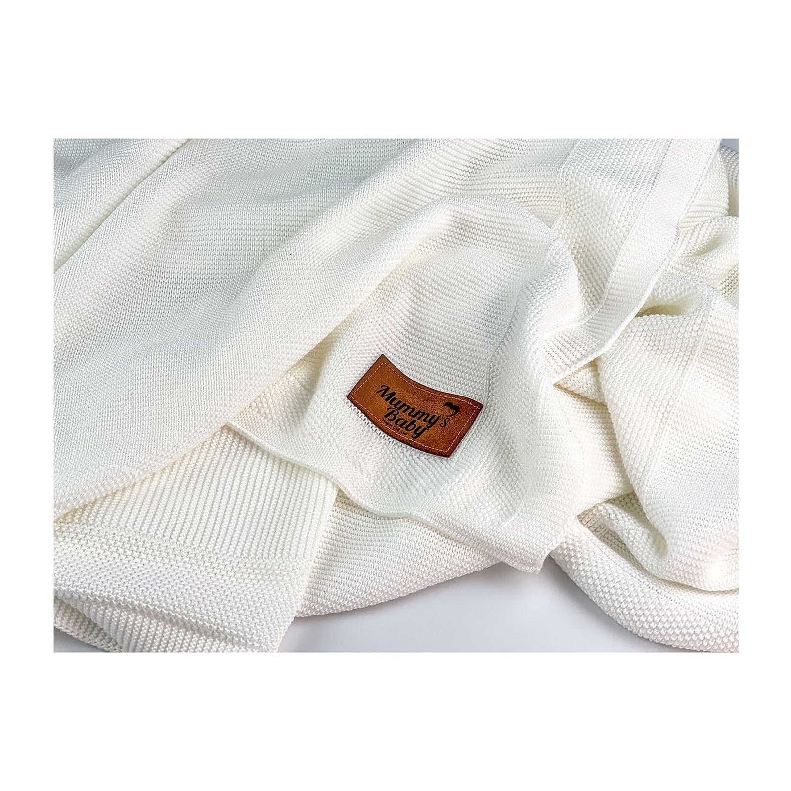 Mummy's Baby Tencel Örgü Bebek Battaniyesi 80x100 Ekru