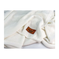 Mummy's Baby Tencel Örgü Bebek Battaniyesi 80x100 Ekru