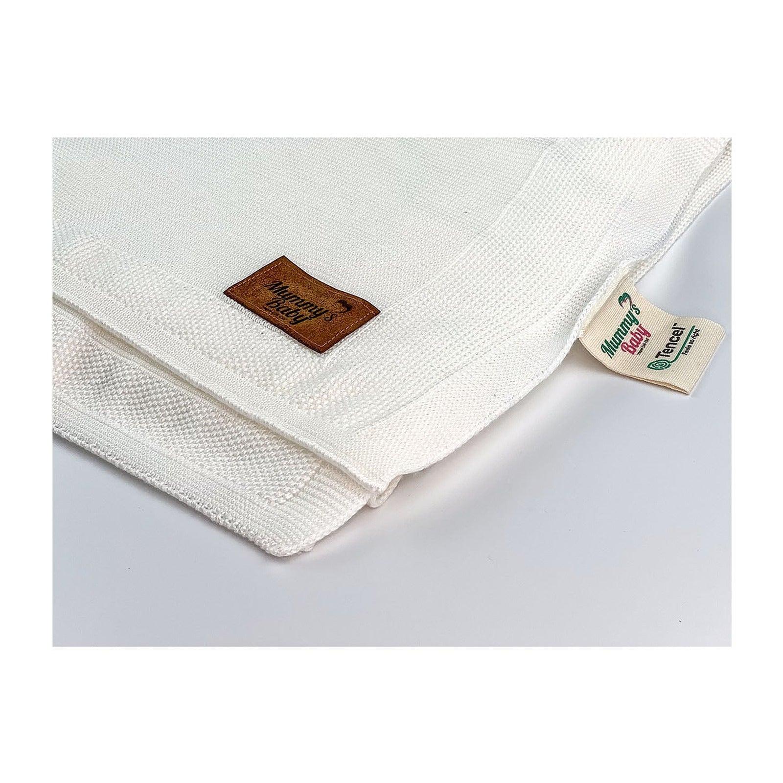 Mummy's Baby Tencel Örgü Bebek Battaniyesi 80x100 Ekru