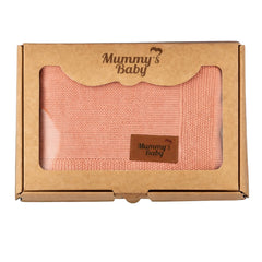 Mummy's Baby Tencel Örgü Bebek Battaniyesi 80x100 Pembe