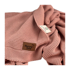 Mummy's Baby Tencel Örgü Bebek Battaniyesi 80x100 Pembe