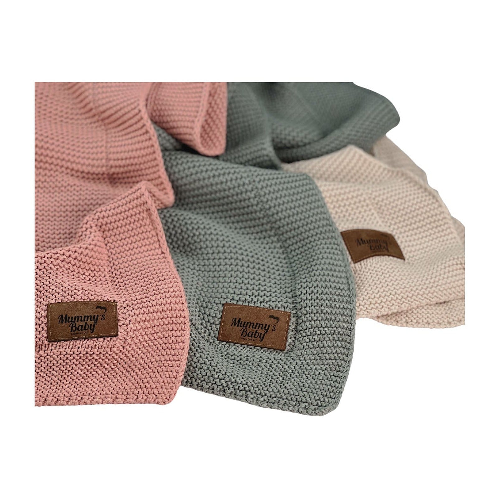 Mummy's Baby Tencel Örgü Bebek Battaniyesi 80x100 Pembe