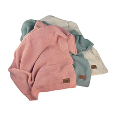 Mummy's Baby Tencel Örgü Bebek Battaniyesi 80x100 Pembe