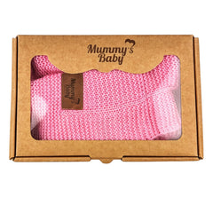Mummy's Baby Triko Örgü Bebek Battaniyesi 80x100 Pembe