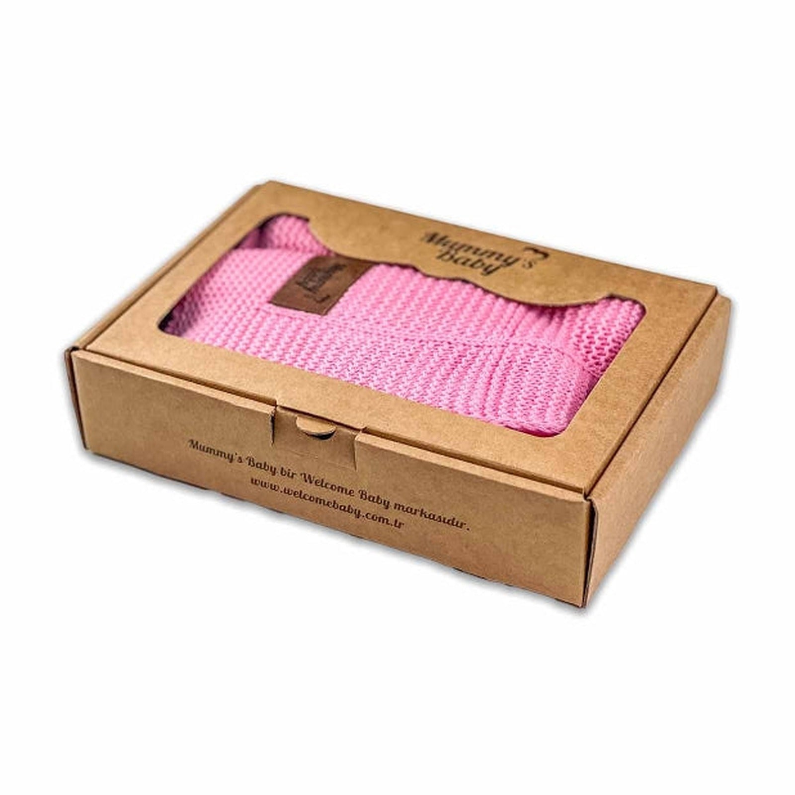 Mummy's Baby Triko Örgü Bebek Battaniyesi 80x100 Pembe