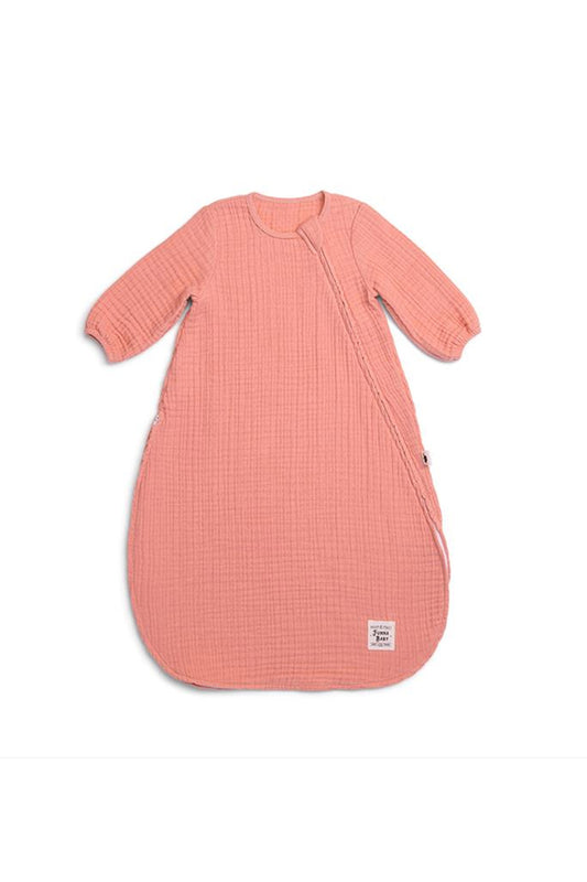 Funna Baby Müslin Uyku Tulumu Kollu Coral Yavruağzı 90cm