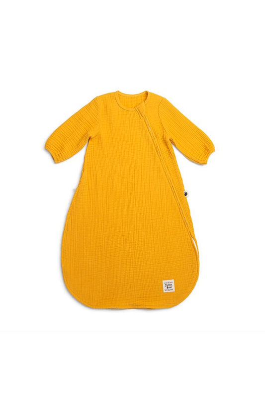 Funna Baby Müslin Uyku Tulumu Kollu Marigold Hardal 70cm