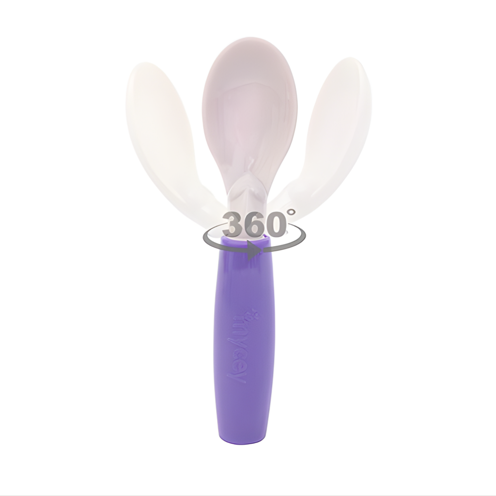 Mycey 360 Dönen Kaşık Mor - Welcome Baby