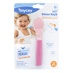 Mycey 360 Dönen Kaşık Pembe - Welcome Baby