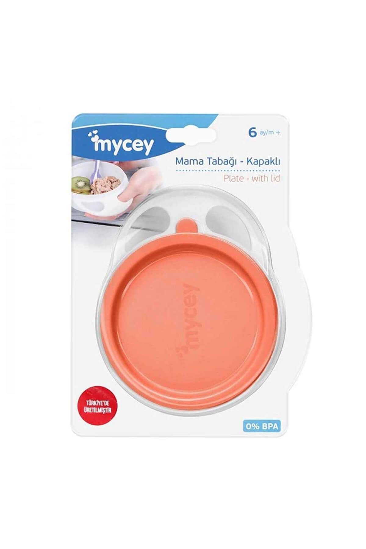 Mycey Kapaklı Mama Tabağı Turuncu