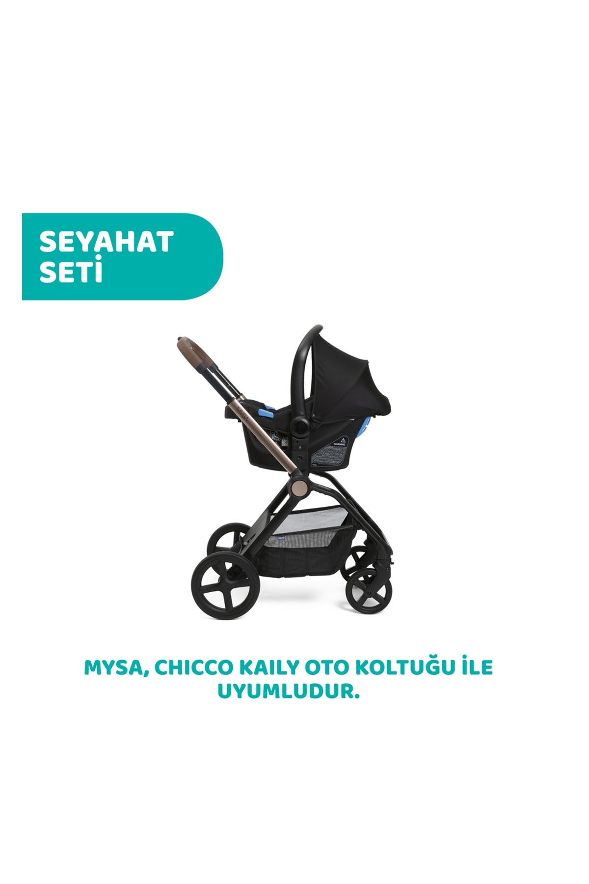 MYSA BEBEK ARABASI BLACK SATIN