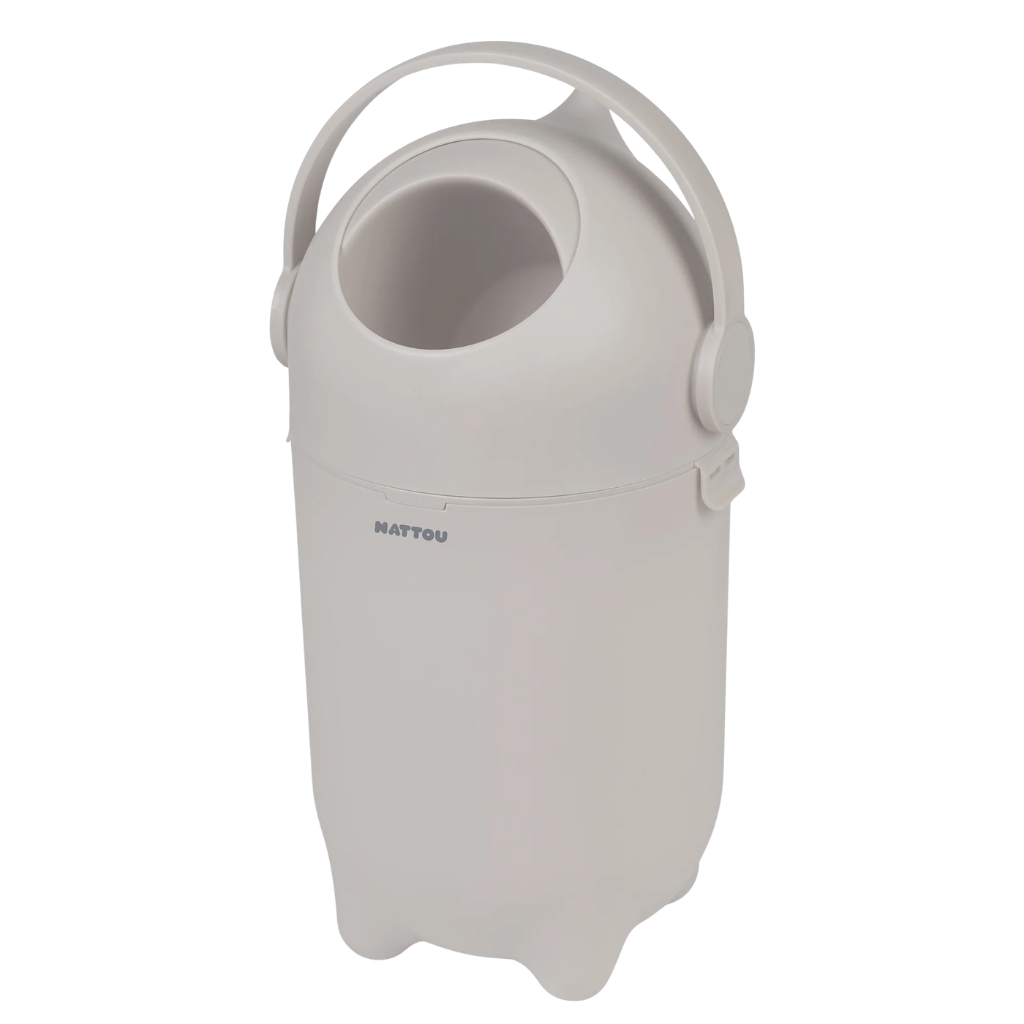 Nattou Dropy Bebek Bezi Çöp Kovası Açık Gri