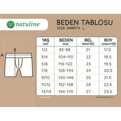 Natuline 3'lü Erkek Çocuk Likralı Boxer