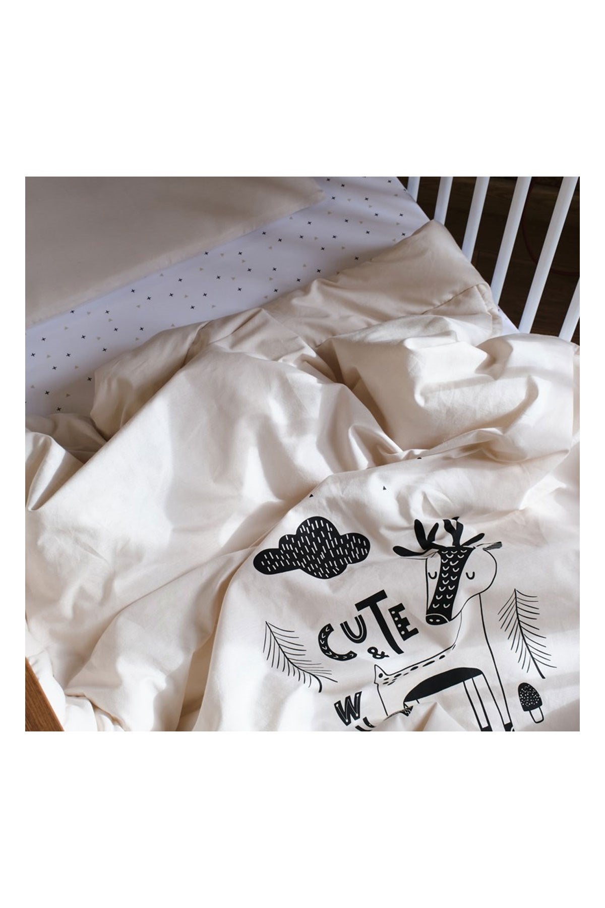 Funna Baby Nevresim Takımı Cute & Wild Bej 100x150cm - Welcome Baby