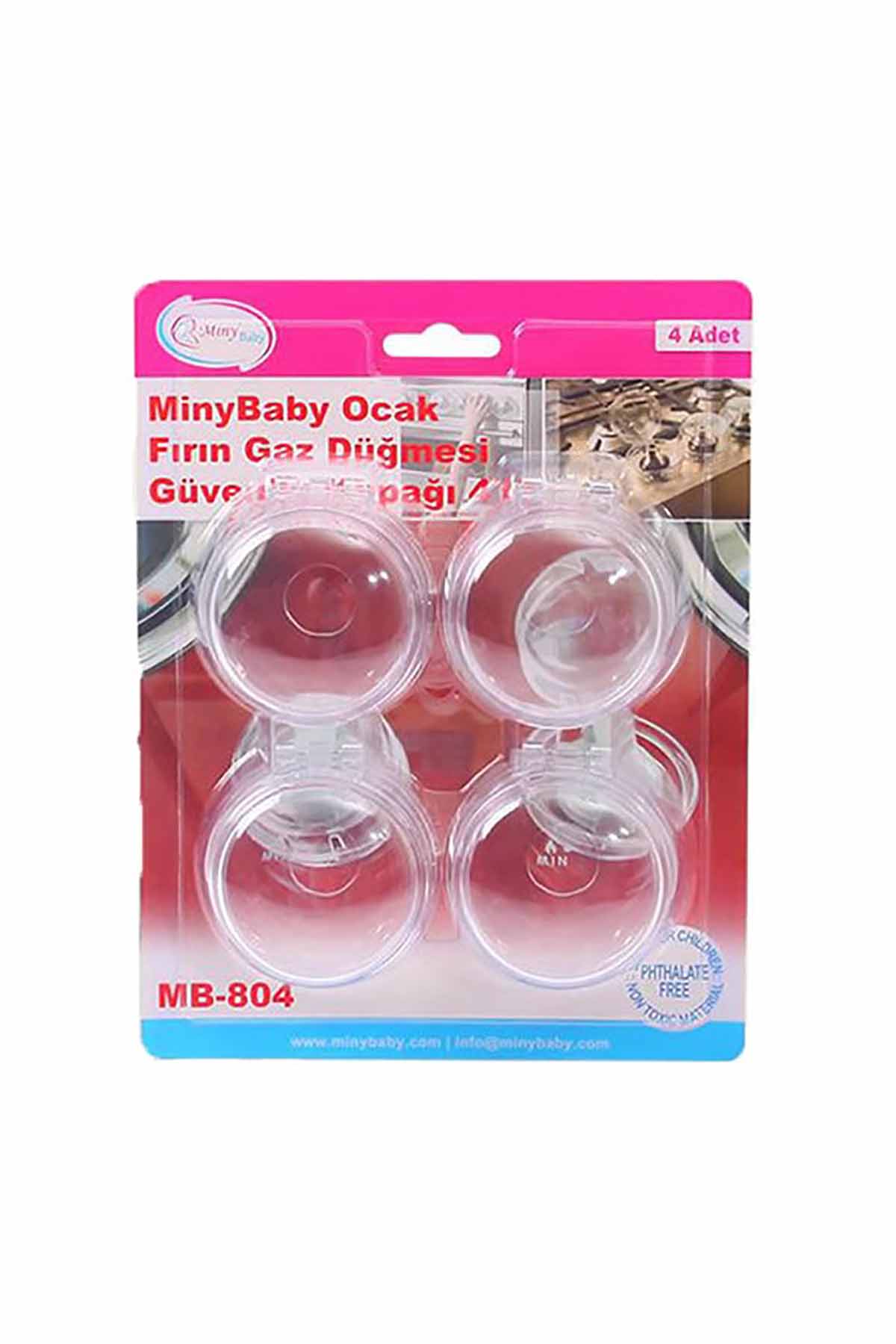 Miny Baby Ocak/Fırın Gaz Düğmesi Güvenlik Kapağı 4’lü