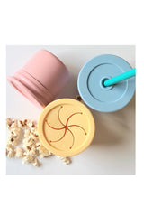 Oioi Ham+Hüp Pipetli Silikon Bardak Mellow Yellow/Powder Grey