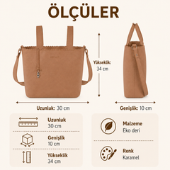 Pasito A Pasito Icon Crossbody Bebek Bakım Çantası Caramel