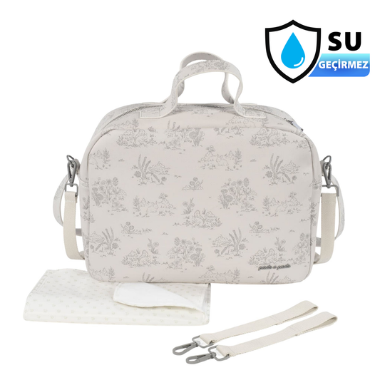 Pasito A Pasito Toile de Jouy Bebek Bakım Çantası Cream