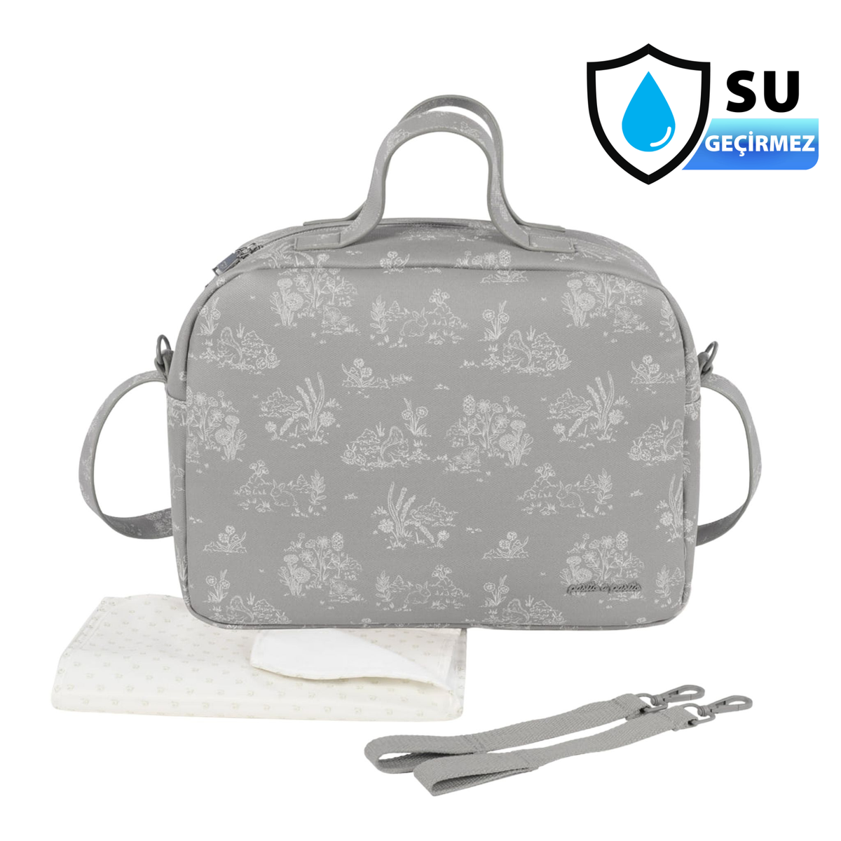 Pasito A Pasito Toile de Jouy Bebek Bakım Çantası Forest