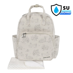 Pasito A Pasito Toile de Jouy Bebek Bakım Sırt Çantası Cream