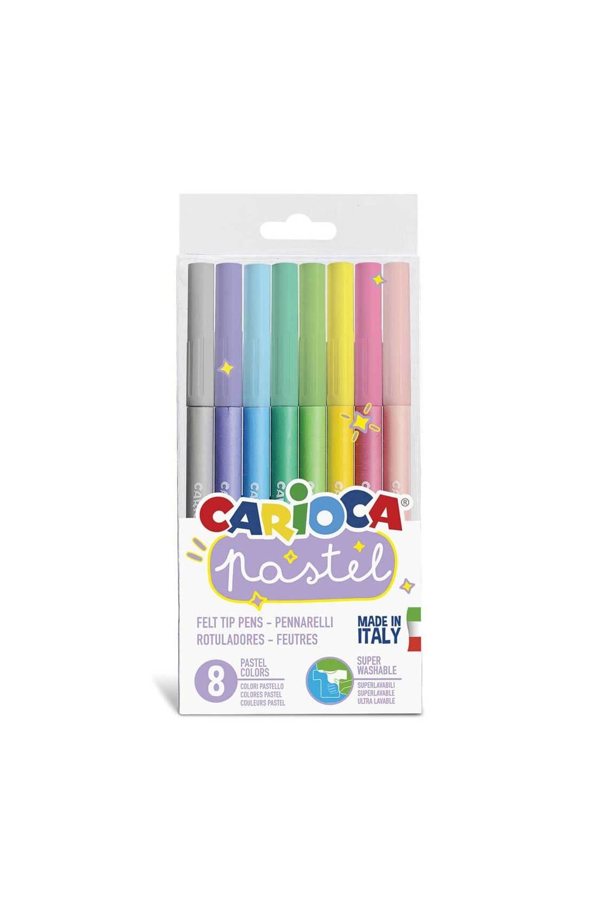 Carioca 8’li Pastel Süper Yıkanabilir Keçeli Boya Kalemi