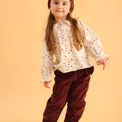 Patique Desenli Büzgülü Gömlek